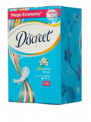 Прокладки женские ежедневные Discreet весенний бриз део мультиформ 100 шт.